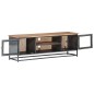 vidaXL TV-Schrank Grau 120x30x40 cm Massivholz Akazie und Stahl vidaXL TV-Schrank Grau 120x30x40 cm Massivholz Akazie und Stahl