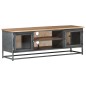 vidaXL TV-Schrank Grau 120x30x40 cm Massivholz Akazie und Stahl vidaXL TV-Schrank Grau 120x30x40 cm Massivholz Akazie und Stahl