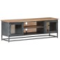 vidaXL TV-Schrank Grau 120x30x40 cm Massivholz Akazie und Stahl vidaXL TV-Schrank Grau 120x30x40 cm Massivholz Akazie und Stahl