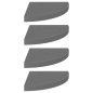 vidaXL Eck-Schweberegale 4 Stk. Hochglanz-Grau 35x35x3,8 cm MDF vidaXL Eck-Schweberegale 4 Stk. Hochglanz-Grau 35x35x3,8 cm MDF