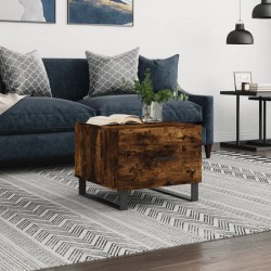 vidaXL Couchtisch Räuchereiche 50x50x40 cm Holzwerkstoff