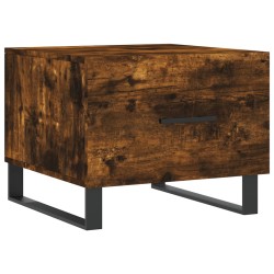 vidaXL Couchtisch Räuchereiche 50x50x40 cm Holzwerkstoff