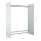 vidaXL Brennholzregal Weiß 80x35x100 cm Hartglas vidaXL Brennholzregal Weiß 80x35x100 cm Hartglas