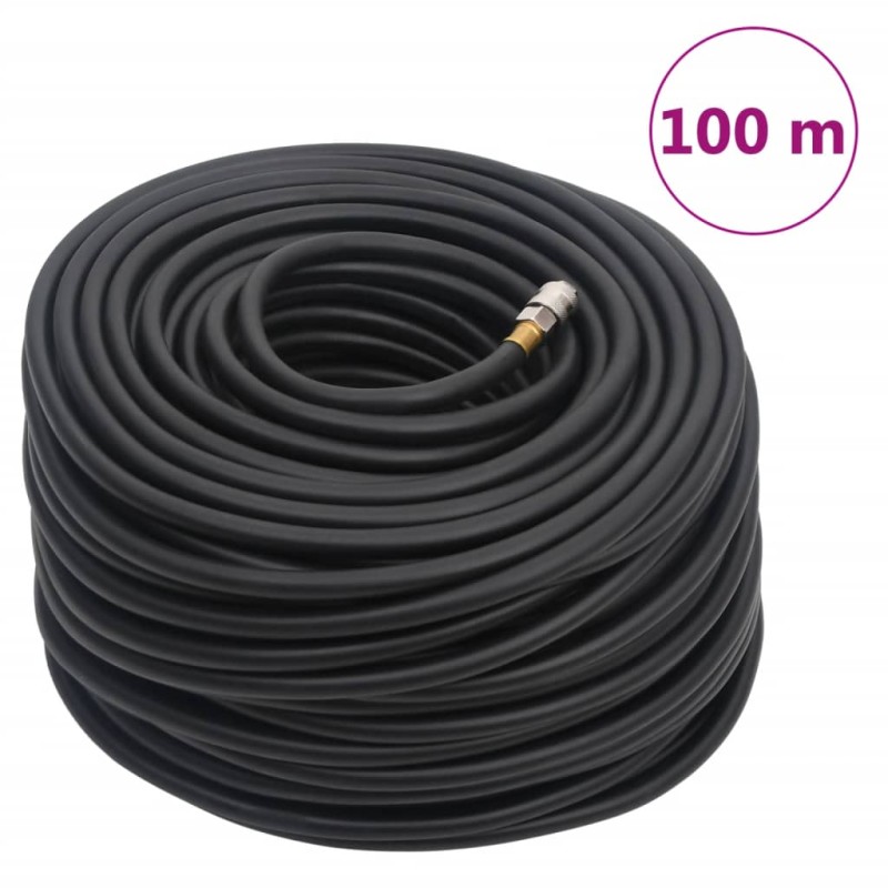 vidaXL Hybrid-Luftschlauch Schwarz 0,6" 100 m Gummi und PVC vidaXL Hybrid-Luftschlauch Schwarz 0,6" 100 m Gummi und PVC