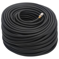 vidaXL Hybrid-Luftschlauch Schwarz 0,6" 100 m Gummi und PVC