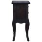 vidaXL Beistelltisch mit Schubladen Schwarz 60x30x60 cm Mahagoniholz
