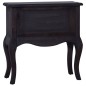 vidaXL Beistelltisch mit Schubladen Schwarz 60x30x60 cm Mahagoniholz