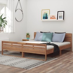 vidaXL Massivholzbett Teak 180x200 cm