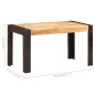 vidaXL Esstisch 140x70x76 cm Raues Mango-Massivholz vidaXL Esstisch 140x70x76 cm Raues Mango-Massivholz