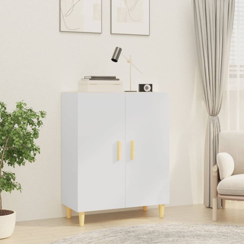 vidaXL Sideboard Hochglanz-Weiß 70x34x90 cm Holzwerkstoff vidaXL Sideboard Hochglanz-Weiß 70x34x90 cm Holzwerkstoff