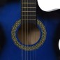 vidaXL Westerngitarre Cutaway mit Equalizer und 6 Saiten Blau vidaXL Westerngitarre Cutaway mit Equalizer und 6 Saiten Blau
