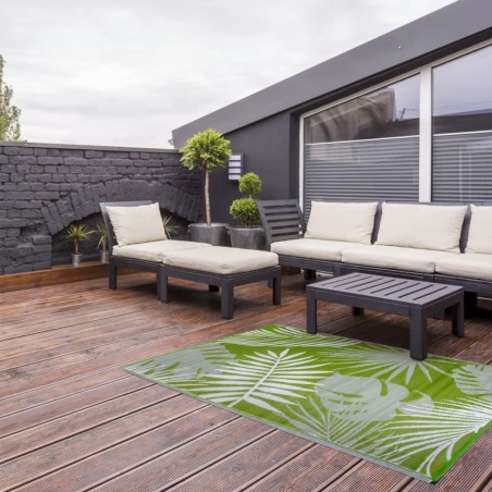 Esschert Design Outdoor-Teppich 241x152 cm Palmenblätter OC22 