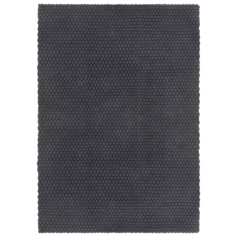 vidaXL Teppich Rechteckig Anthrazit 180x250 cm Baumwolle vidaXL Teppich Rechteckig Anthrazit 180x250 cm Baumwolle
