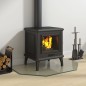 vidaXL Kaminofen Glasplatte Sechseck 80x50 cm vidaXL Kaminofen Glasplatte Sechseck 80x50 cm