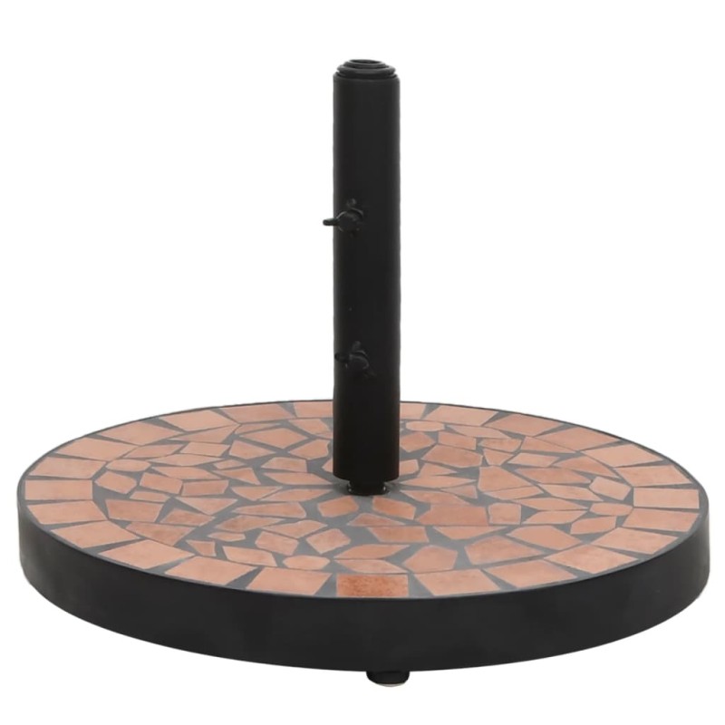 vidaXL Sonnenschirmständer Terrakotta Rund 12 kg vidaXL Sonnenschirmständer Terrakotta Rund 12 kg