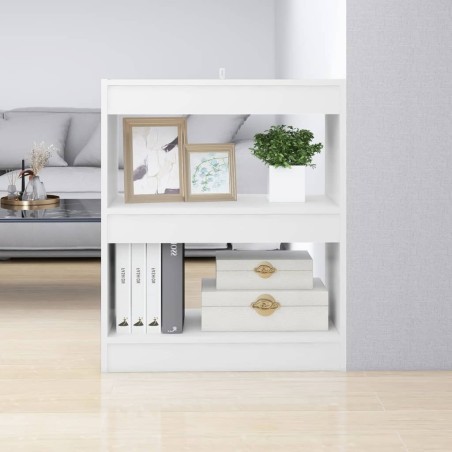 vidaXL Bücherregal/Raumteiler Weiß 60x30x72 cm