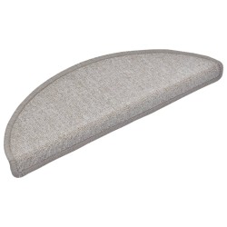 vidaXL 15 Stk. Treppenmatten Taupe 65 x 24 x 4 cm