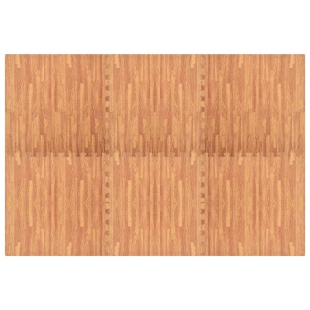 vidaXL Bodenmatten 6 Stk. Holzmaserung 2,16 m² EVA-Schaumstoff
