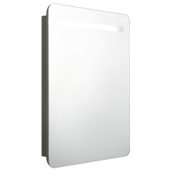 vidaXL LED-Bad-Spiegelschrank Anthrazit 60x11x80 cm