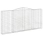 vidaXL Gabione mit Hochbogen 400x30x180/200 cm Verzinktes Eisen vidaXL Gabione mit Hochbogen 400x30x180/200 cm Verzinktes Eisen