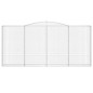 vidaXL Gabione mit Hochbogen 400x30x180/200 cm Verzinktes Eisen vidaXL Gabione mit Hochbogen 400x30x180/200 cm Verzinktes Eisen