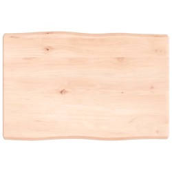 vidaXL Tischplatte 60x40x4 cm Massivholz Eiche Unbehandelt Baumkante