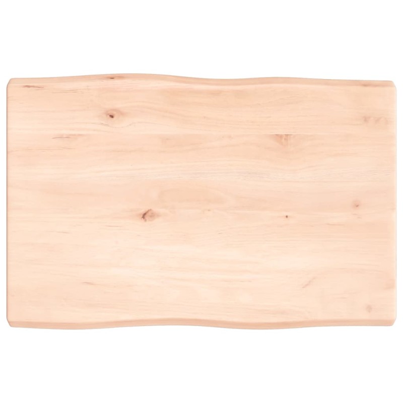 vidaXL Tischplatte 60x40x4 cm Massivholz Eiche Unbehandelt Baumkante vidaXL Tischplatte 60x40x4 cm Massivholz Eiche Unbehandelt Baumkante