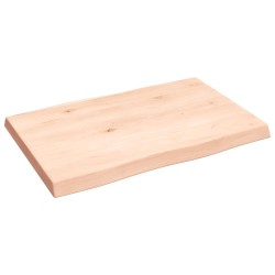 vidaXL Tischplatte 60x40x4 cm Massivholz Eiche Unbehandelt Baumkante