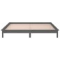 vidaXL Massivholzbett mit LEDs Grau 140x190 cm vidaXL Massivholzbett mit LEDs Grau 140x190 cm