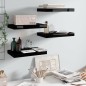 vidaXL Schwebende Wandregale 4 Stk. Hochglanz-Schwarz 40x23x3,8cm MDF vidaXL Schwebende Wandregale 4 Stk. Hochglanz-Schwarz 40x23x3,8cm MDF