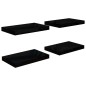 vidaXL Schwebende Wandregale 4 Stk. Hochglanz-Schwarz 40x23x3,8cm MDF vidaXL Schwebende Wandregale 4 Stk. Hochglanz-Schwarz 40x23x3,8cm MDF