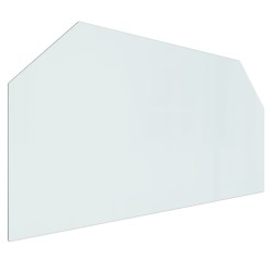 vidaXL Kaminofen Glasplatte Sechseck 120x60 cm