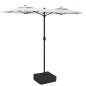 vidaXL Doppelsonnenschirm mit LEDs Sandweiß 316x240 cm vidaXL Doppelsonnenschirm mit LEDs Sandweiß 316x240 cm