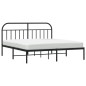 vidaXL Bettgestell mit Kopfteil Metall Schwarz 183x213 cm vidaXL Bettgestell mit Kopfteil Metall Schwarz 183x213 cm