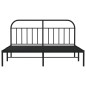 vidaXL Bettgestell mit Kopfteil Metall Schwarz 183x213 cm vidaXL Bettgestell mit Kopfteil Metall Schwarz 183x213 cm