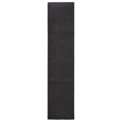 vidaXL Teppich Natur Sisal 80x350 cm Schwarz