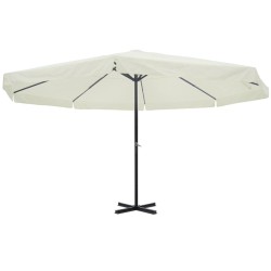 vidaXL Sonnenschirm Weiß 500 cm Aluminium 