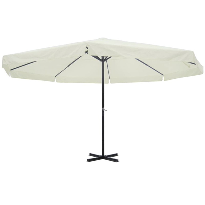 vidaXL Sonnenschirm Weiß 500 cm Aluminium vidaXL Sonnenschirm Weiß 500 cm Aluminium