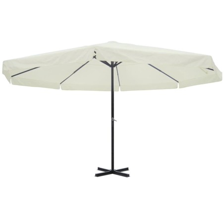 vidaXL Sonnenschirm Weiß 500 cm Aluminium 