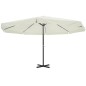 vidaXL Sonnenschirm Weiß 500 cm Aluminium vidaXL Sonnenschirm Weiß 500 cm Aluminium
