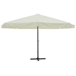 vidaXL Sonnenschirm Weiß 500 cm Aluminium 