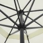 vidaXL Sonnenschirm Weiß 500 cm Aluminium vidaXL Sonnenschirm Weiß 500 cm Aluminium