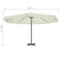 vidaXL Sonnenschirm Weiß 500 cm Aluminium vidaXL Sonnenschirm Weiß 500 cm Aluminium
