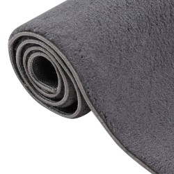 vidaXL Teppich Waschbar Flauschig Kurzflor 200x290 Rutschfest Anthrazi