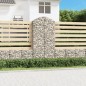 vidaXL Gabione mit Hochbogen 100x30x200/220 cm Verzinktes Eisen vidaXL Gabione mit Hochbogen 100x30x200/220 cm Verzinktes Eisen