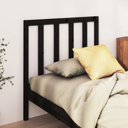 vidaXL Kopfteil Schwarz 106x4x100 cm Massivholz Kiefer