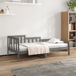 vidaXL Tagesbett Grau 90x190 cm Massivholz Kiefer