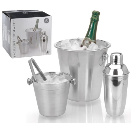 Excellent Houseware 4-tlg. Bar-Set Edelstahl 