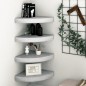 vidaXL Eck-Wandregal 4 Stk. Betongrau 35x35x3,8 cm MDF vidaXL Eck-Wandregal 4 Stk. Betongrau 35x35x3,8 cm MDF