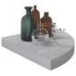 vidaXL Eck-Wandregal 4 Stk. Betongrau 35x35x3,8 cm MDF vidaXL Eck-Wandregal 4 Stk. Betongrau 35x35x3,8 cm MDF